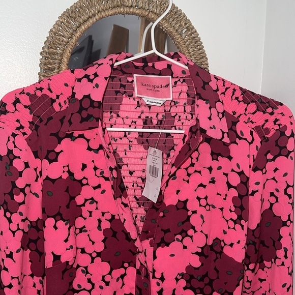 Kate Bubble Dot Smocked Dress Rhubarb Jam Dress‎ - Picture 4 of 9